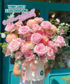 Hộp hoa mix hồng Ohara size XL - YN25