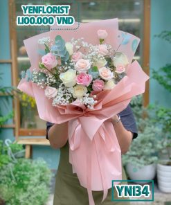 Bó hồng kem size L - YN134