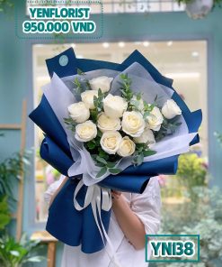 Bó hoa hồng trắng - YN138