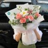 Bó hoa hồng mikoto phối tulip size M - YN164
