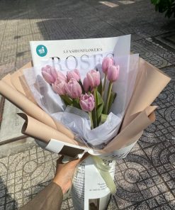 Bó hoa Tulip tím size M - YN181