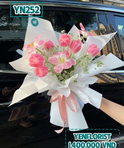 Bó hoa Tulip hồng size M - YN252