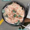 Bó hoa hồng kem form tròn size XL - YN257