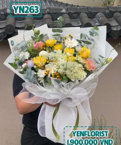Bó hoa tone vàng mix size XL - YN263