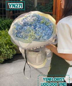 Bó hoa cẩm tú cầu xanh dương size L - YN271