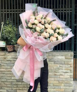 Bó hồng kem - B91