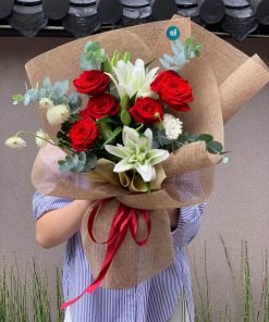 Bó hồng đỏ mix - B87