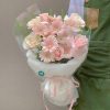 Bó hoa mix tone hồng kem bó Hàn Quốc - V09