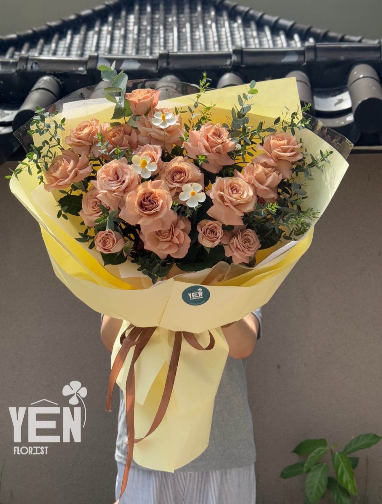 Valentine 08 - Bó hồng capu