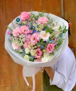 Valentine 02 - Bó hoa mix phi yến